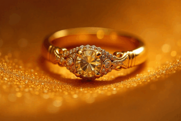 Anello in oro 18k con diamante valutato al grammo oggi