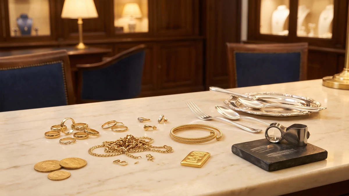 Oro, argento, monete e lingotti da valutare al compro oro Affarinoro per i clienti di Casteldaccia